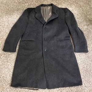 Vintage Dark Grey Wool and cashmere coat